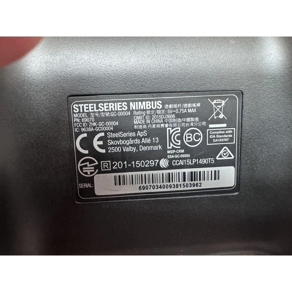 SteelSeries 69070 Nimbus Wireless Gaming Controller Black GC-00004 EUCd